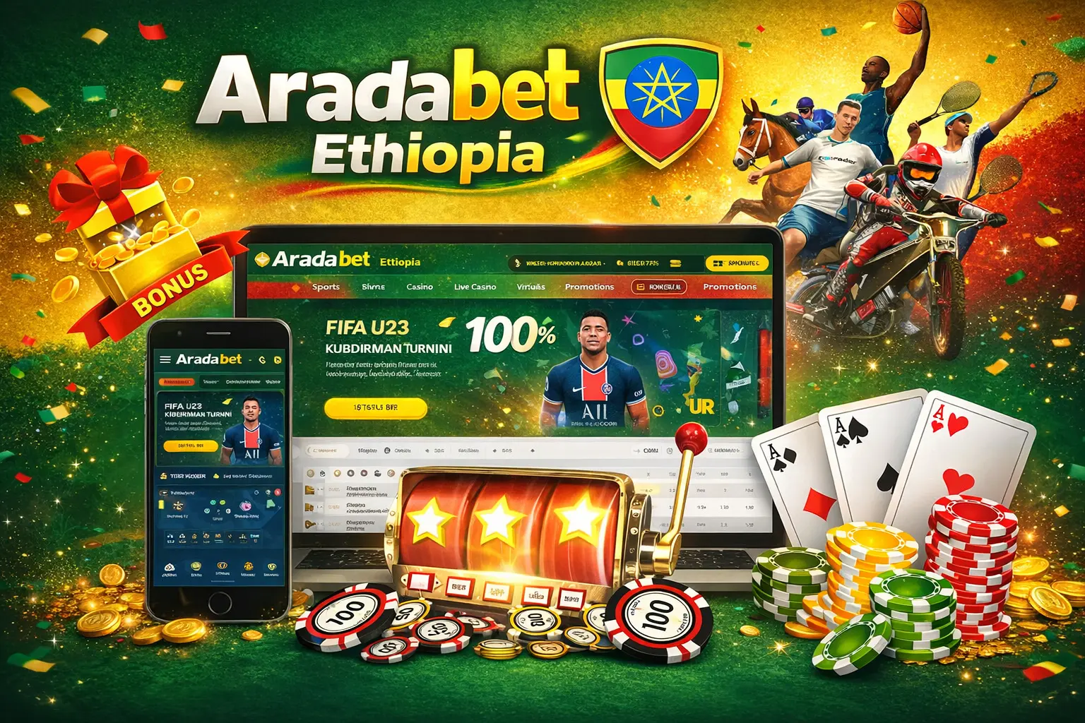 Arada bet in Ethiopia betting casino
