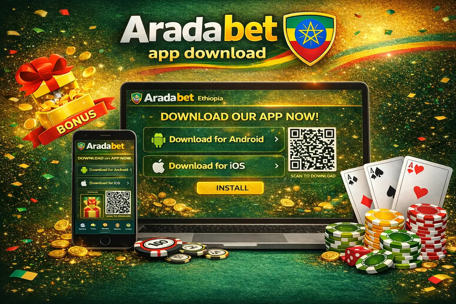 Arada bet app download app installation