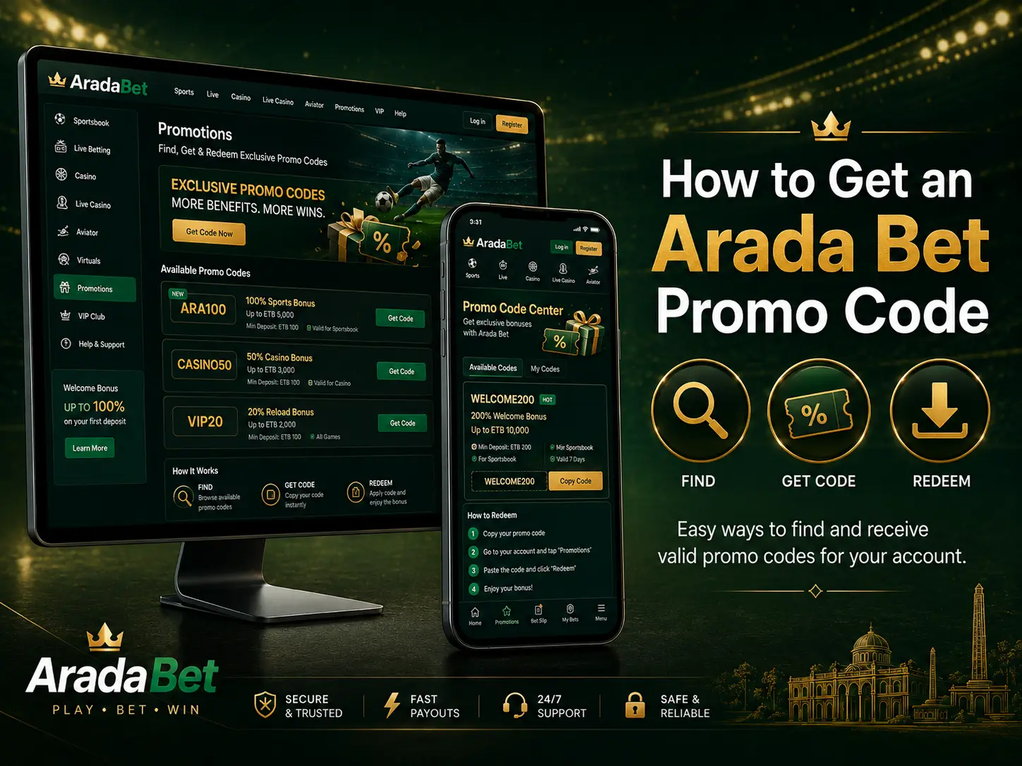 How to Get an Arada Bet Promo Code
