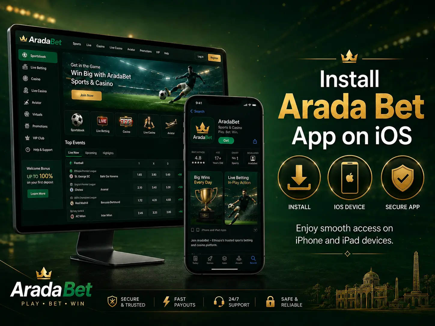 Install Arada Bet App on iOS