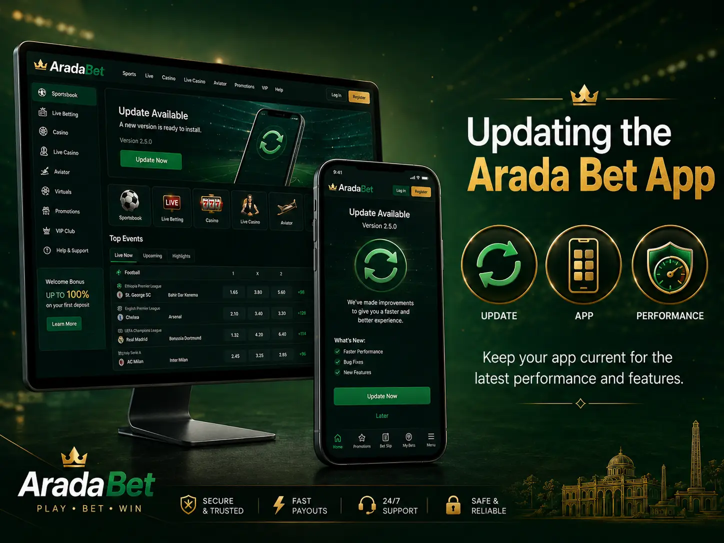 Updating the Arada Bet App